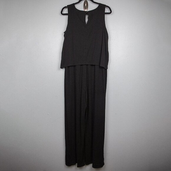 J. Jill Wearever Collection black sleeveless jumpsuit-M - Picture 5 of 5